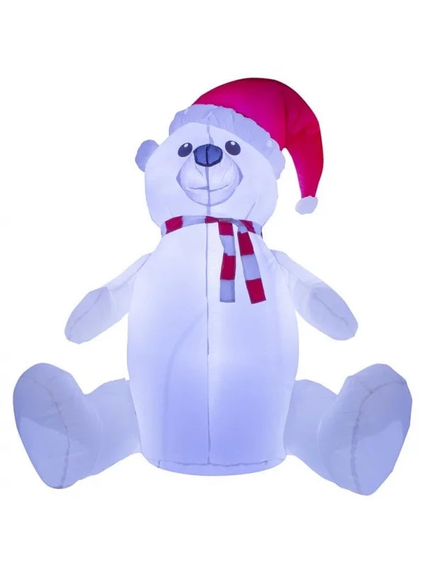 Ours polaire blanc gonflable - 180 cm